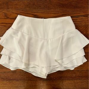 White Zara ruffle skirt